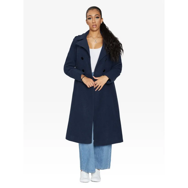 A - Line Double Breasted Coat - Coats & Jackets