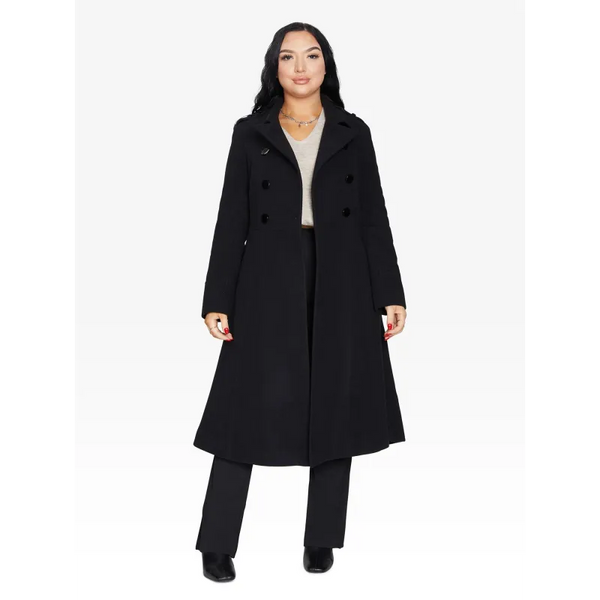 A - Line Double Breasted Coat - Coats & Jackets