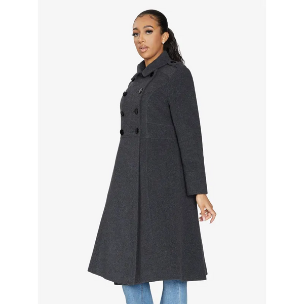 A - Line Double Breasted Coat - Coats & Jackets