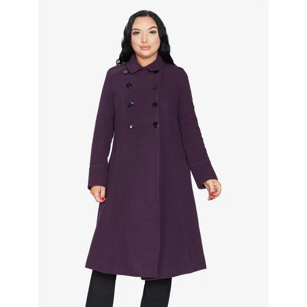 A - Line Double Breasted Coat - Coats & Jackets