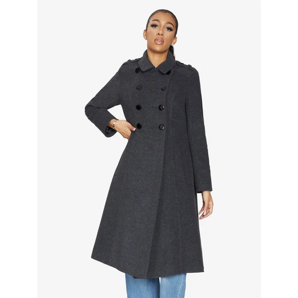 A - Line Double Breasted Coat - Coats & Jackets