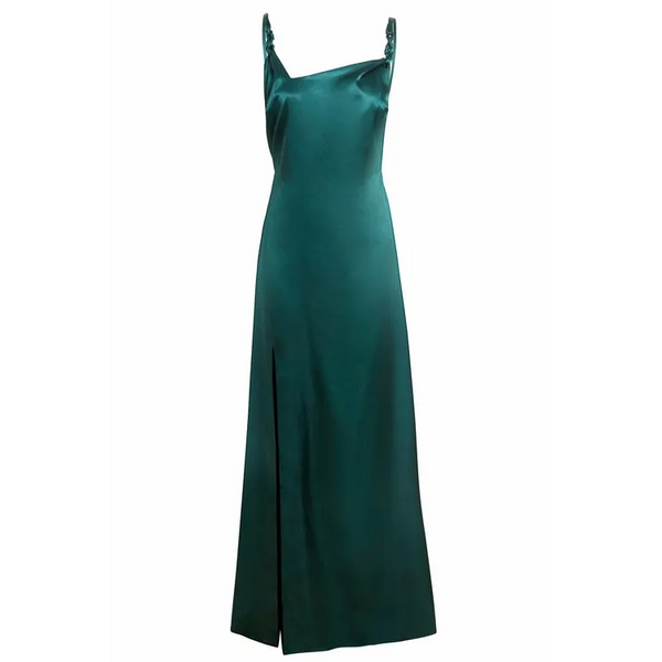 Backless Maxi Dress - M / Emerald Green Dresses
