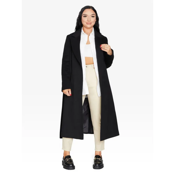 Belted Longline Duster Coat - Coats & Jackets