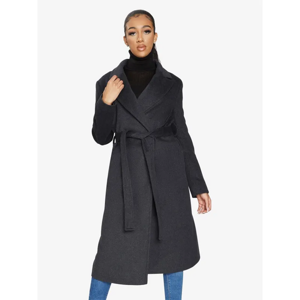 Belted Longline Duster Coat - Coats & Jackets