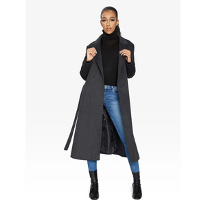 Belted Longline Duster Coat - Coats & Jackets