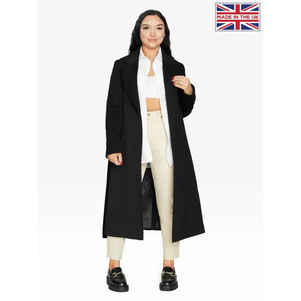 Belted Longline Duster Coat - UK 8/EU 36/US 4 / Black Coats