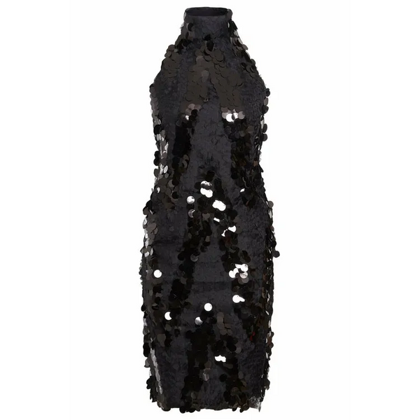 Black Backless Sparkly Dress - XS / Dresses