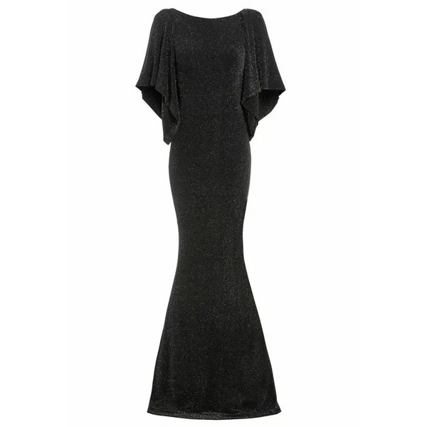 Black Cowl Back Gown - XS / Dresses