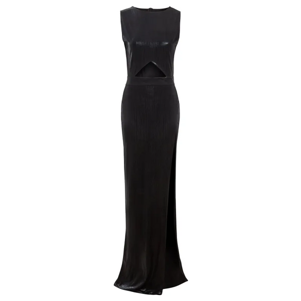 Black Cut Out Maxi Dress - Dresses