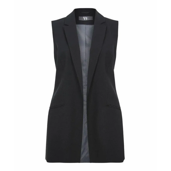 Black Formal Open Front Sleeveless Blazer - Coats & Jackets