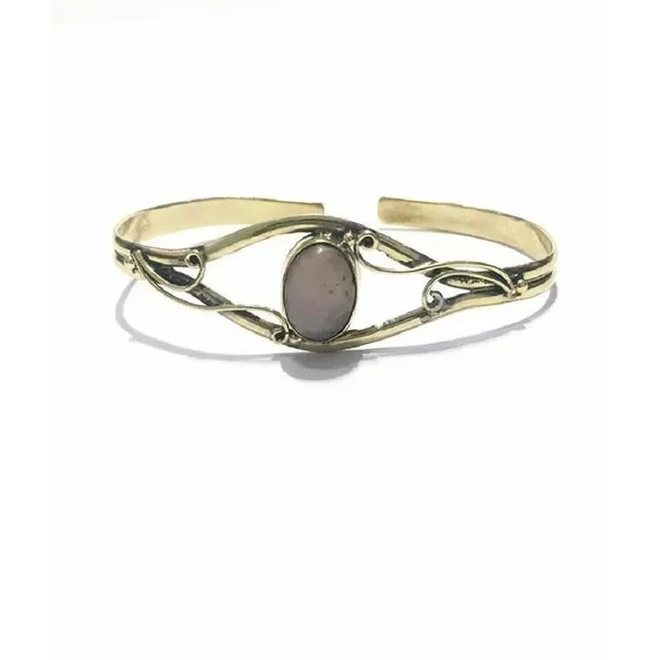 Centre Stone Bangle Bracelet - Grey - Jewelry & Watches