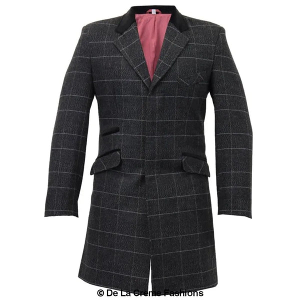 Check Design Retro Mod Coat - Coats & Jackets