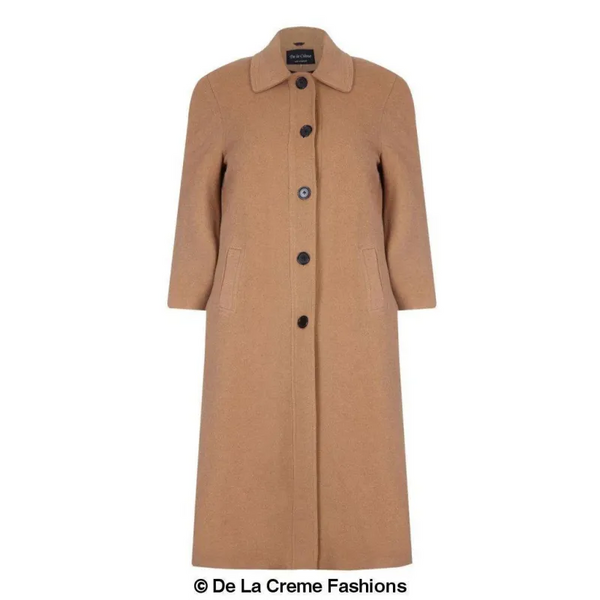 Curve Wool & Cashmere Blend Plus Size Long Coat (202)