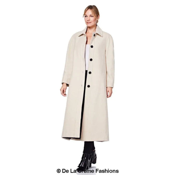 Curve Wool & Cashmere Blend Plus Size Long Coat (202)