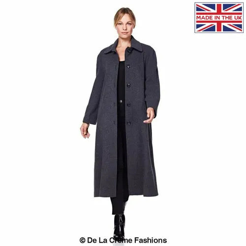 Curve Wool & Cashmere Blend Plus Size Long Coat (202) - UK