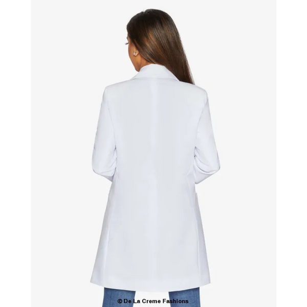 Curved Hem Longline Blazer - Coats & Jackets