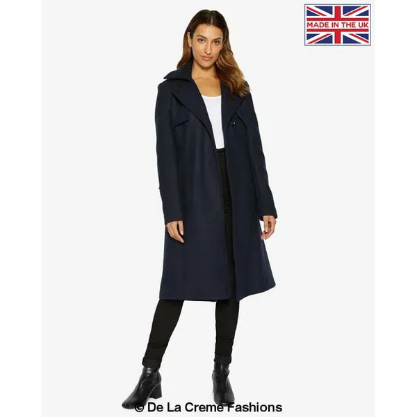 Dina Lapel Collar Duster Coat With Belt - UK 8/EU 36/US 4