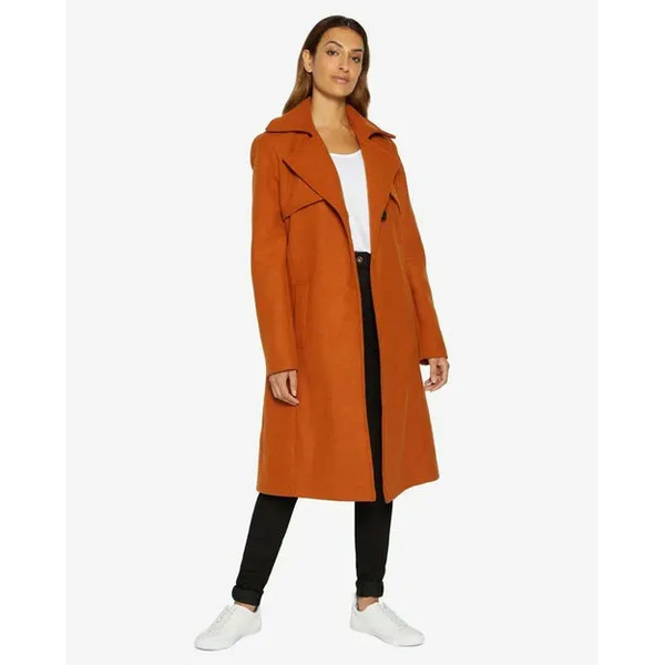 Dina Lapel Collar Duster Coat With Belt - UK 8/EU 36/US 4