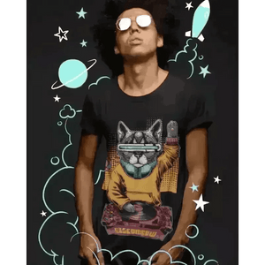 Disco Cat T-Shirt - Epic Fashion UKAllCotton T-ShirtCrew Neck Cotton T-Shirt