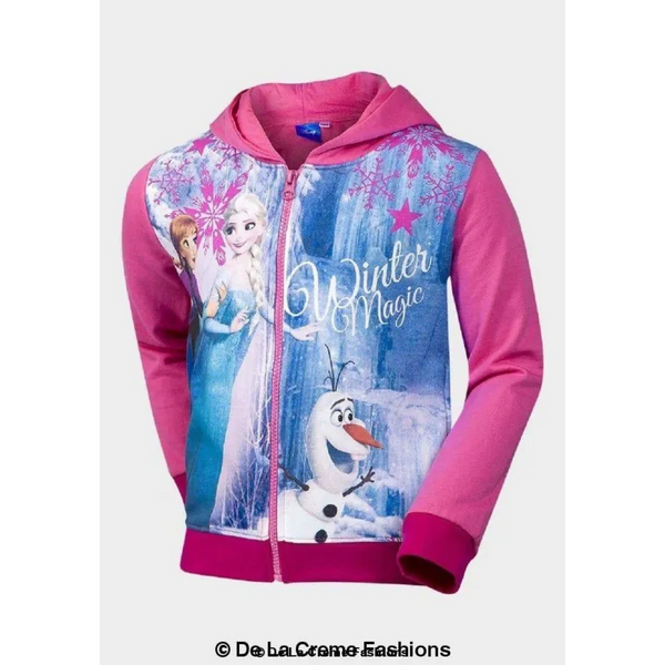 Disney - Girls Frozen Princess Anna Elsa Olaf Hooded Long