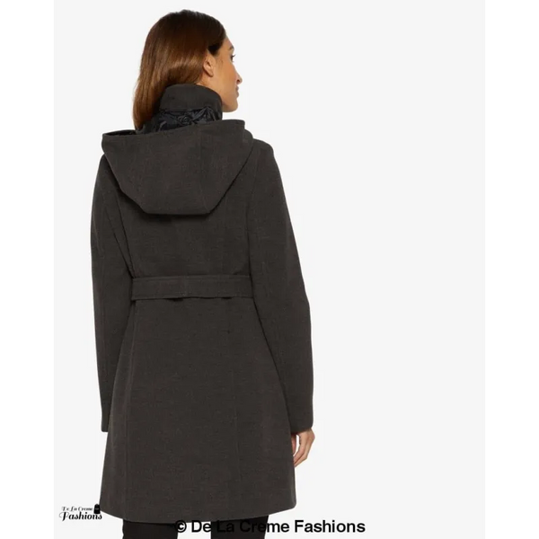 Double Breasted Hooded Coat - Coats & Jackets