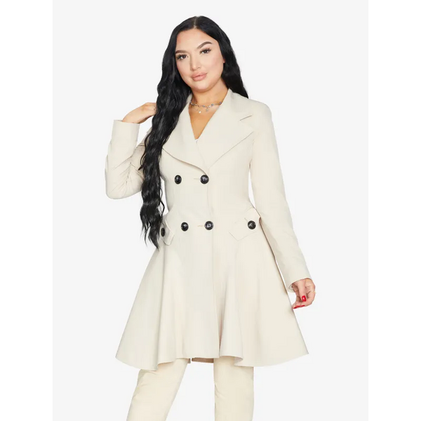 Double Breasted Skater Coat - Coats & Jackets