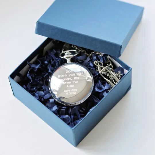 Dual Opening Pocket Watch - Personalized