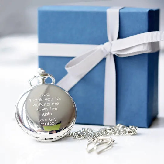 Dual Opening Pocket Watch - Personalized