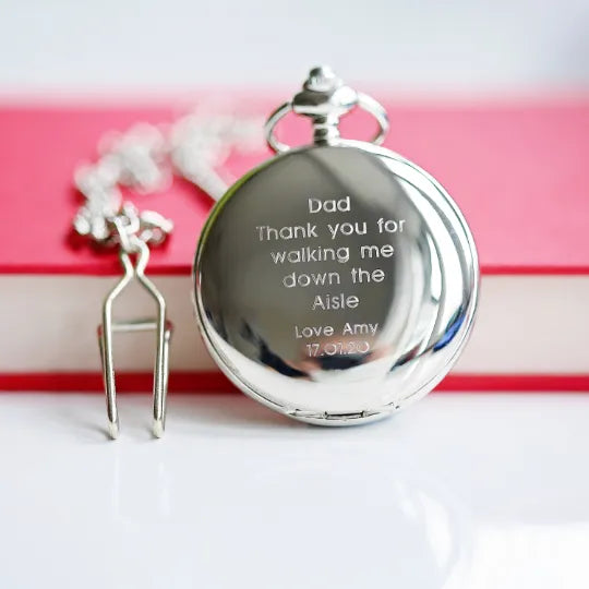 Dual Opening Pocket Watch - Personalized