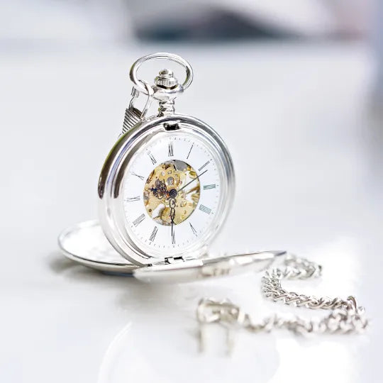 Dual Opening Pocket Watch - Personalized