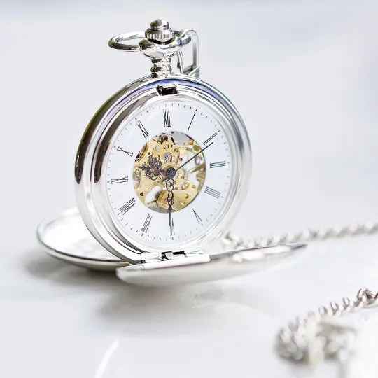 Dual Opening Pocket Watch - Personalized