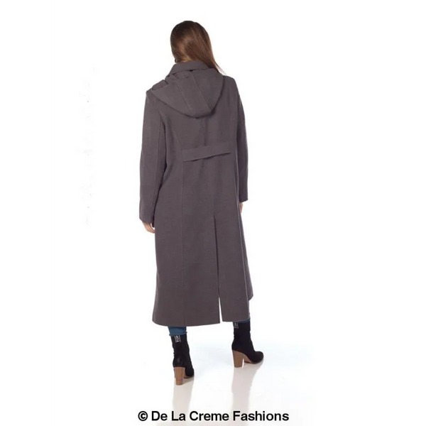 Faux Wool Longline Hooded Winter Coat - Coats & Jackets