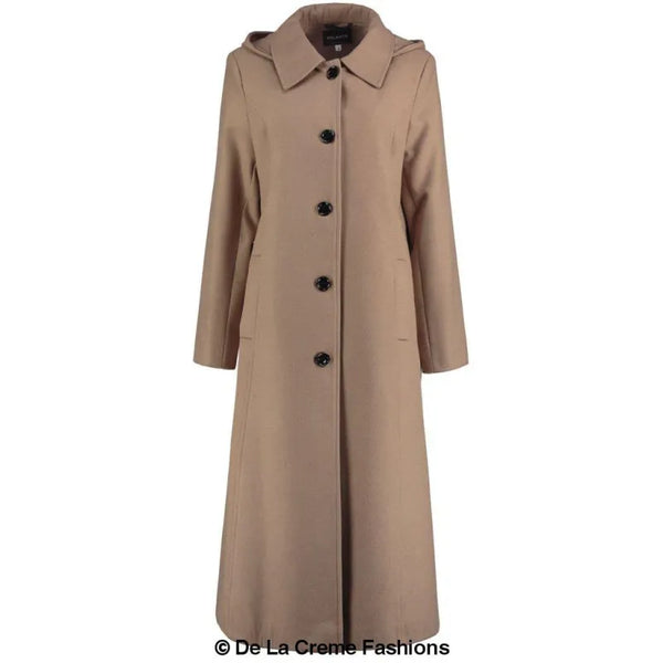 Faux Wool Longline Hooded Winter Coat - Coats & Jackets