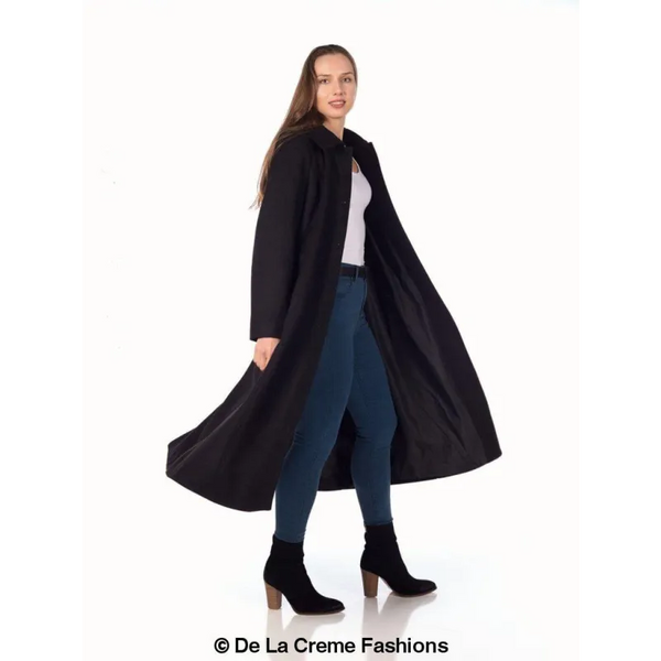 Faux Wool Longline Hooded Winter Coat - Coats & Jackets