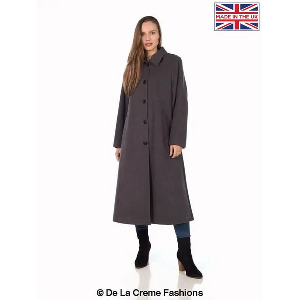 Faux Wool Longline Hooded Winter Coat - UK 10/EU 38/US 6