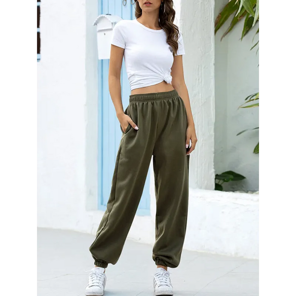 Four Seasons Home Leisure Sports Basic Loose Leg Pants