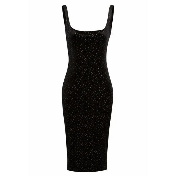 Gold Polka Dot Dress - XS / Black Dresses