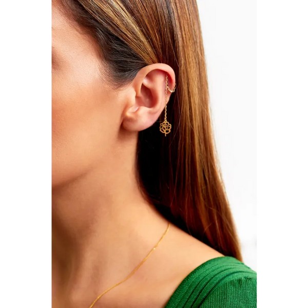 Gold Thread Through Earrings