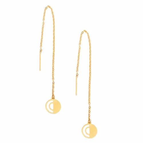 Gold Threader Earrings - Circle