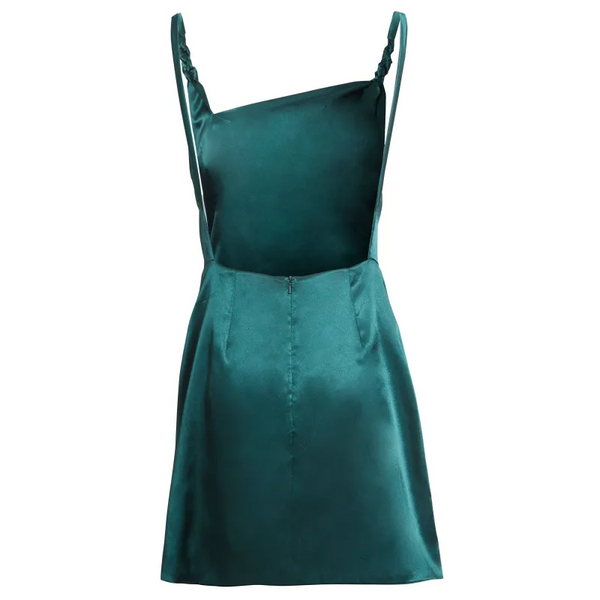 Green Backless Mini Dress - Dresses