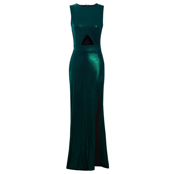 Green Cut Out Side Dress - Dresses