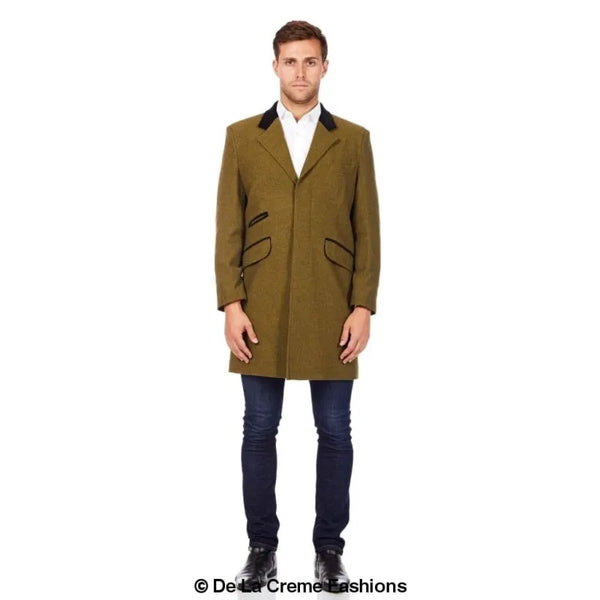 Herringbone Design Retro Mod Coat - Coats & Jackets