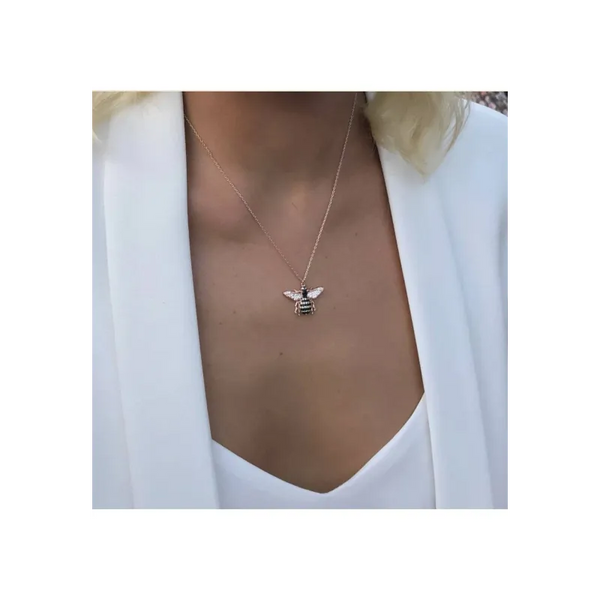 Honey Bee Pendant Necklace Rosegold - Accessories