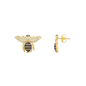 Honey Bee Stud Earrings Gold