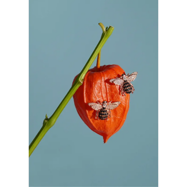 Honey Bee Stud Earrings Rosegold