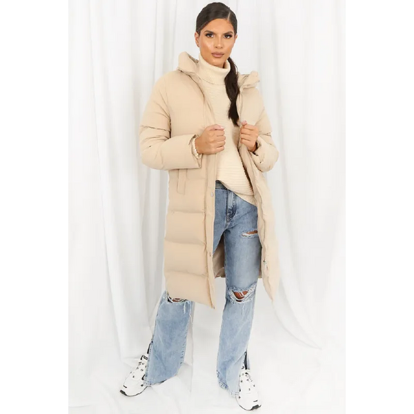 Hooded Longline Puffer Coat - Jackets & Coats