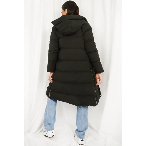 Hooded Longline Puffer Coat - Jackets & Coats