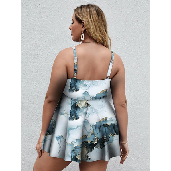 Ladies Plus Size - Printed Split Boxer Top