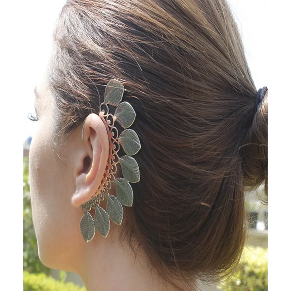 Large Boho Feathers Earcuff - Jewelry & Watches