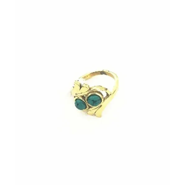 Leaf stone ring - Turquoise - Jewelry & Watches